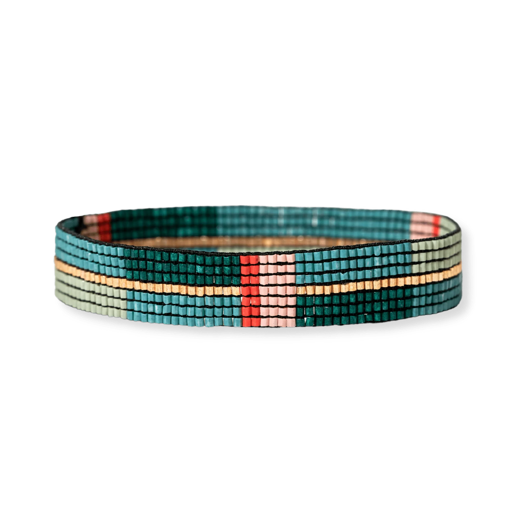 INK+ALLOY© - Alex Beaded Stretch Bracelet Modern Preppy