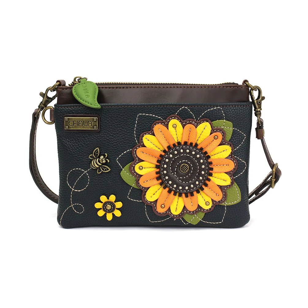 Sunflower Mini Crossbody Bag Navy - Chala