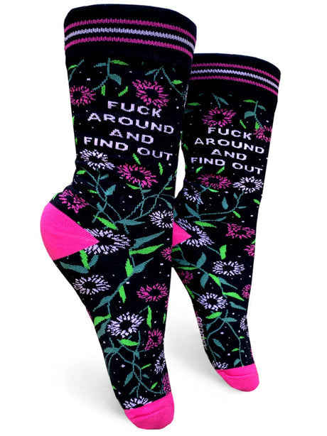 Fuck Around And Find Out Women’s Crew Socks