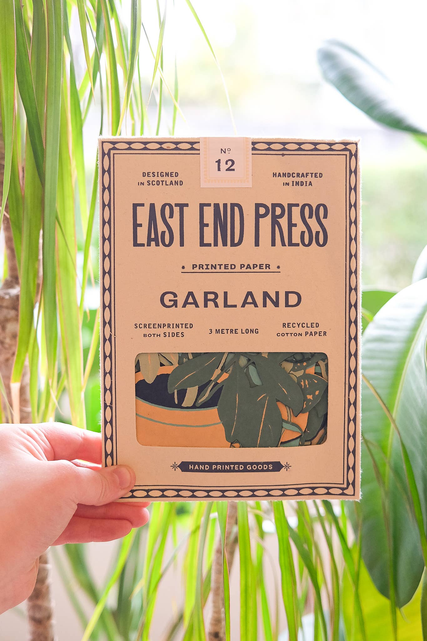 Houseplants Sewn Garland - Screen Printed by Hand