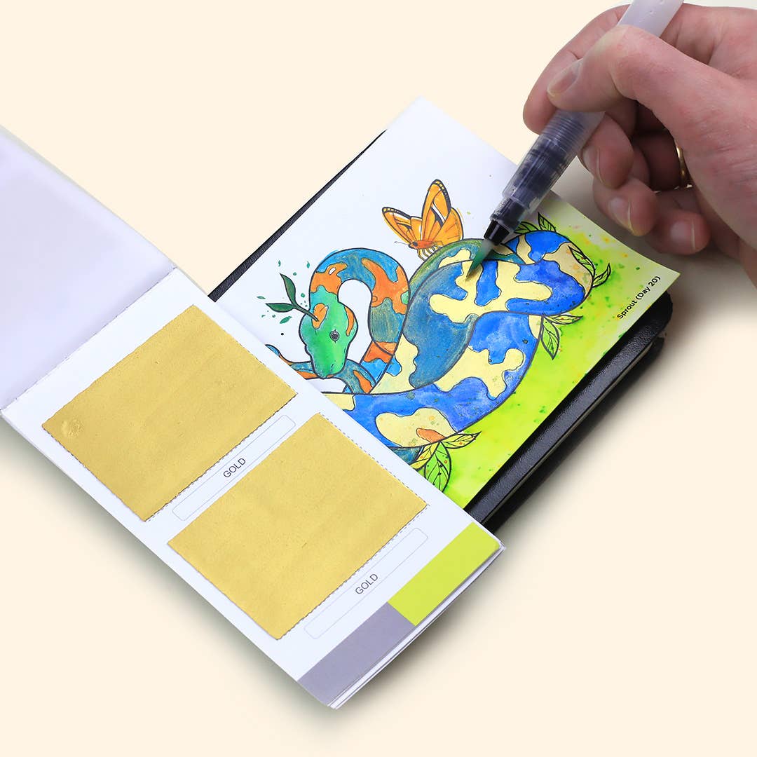 Metallics Colorsheets- 10 Handmade Watercolors