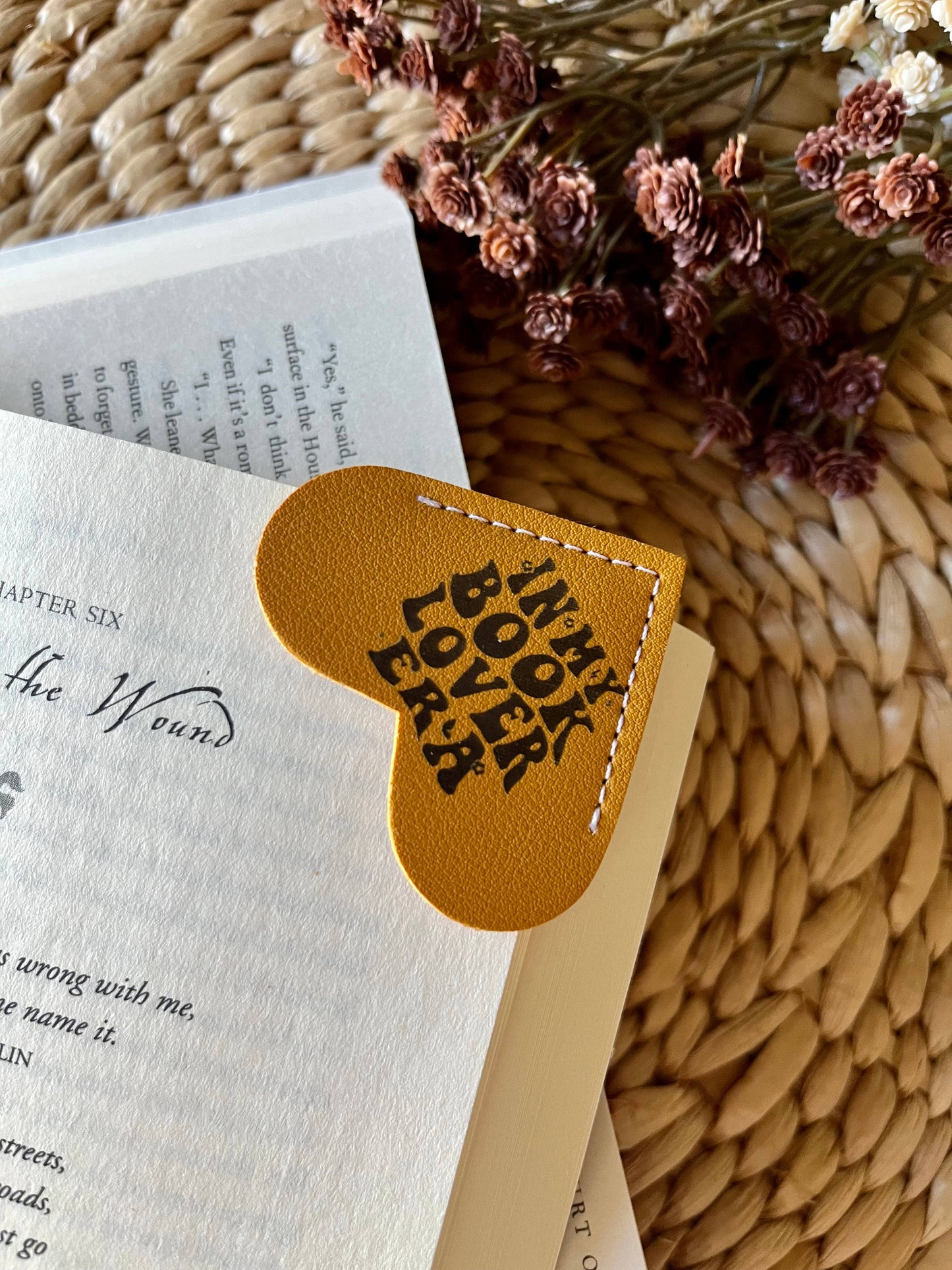 In my Book lover era Taylor Leather Heart Bookmark Ear