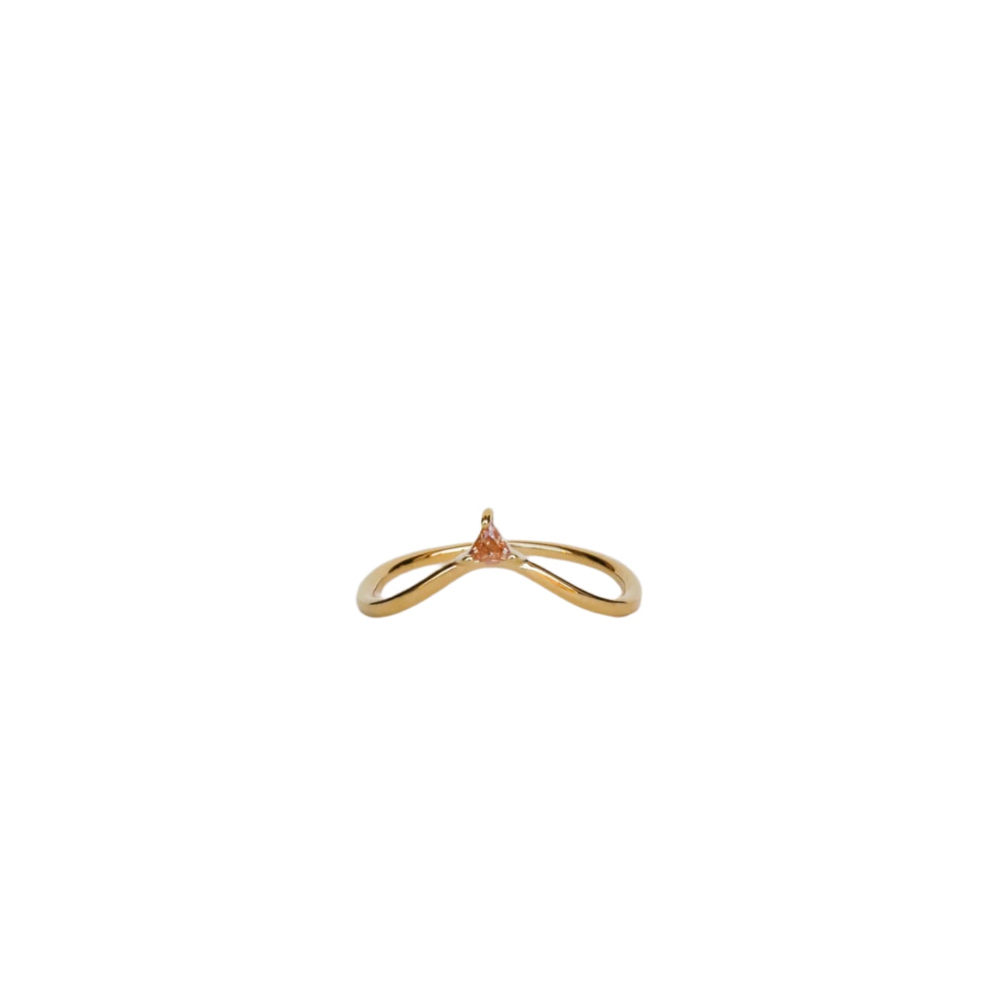 Gold Rings - Arched Triangle - Champagne