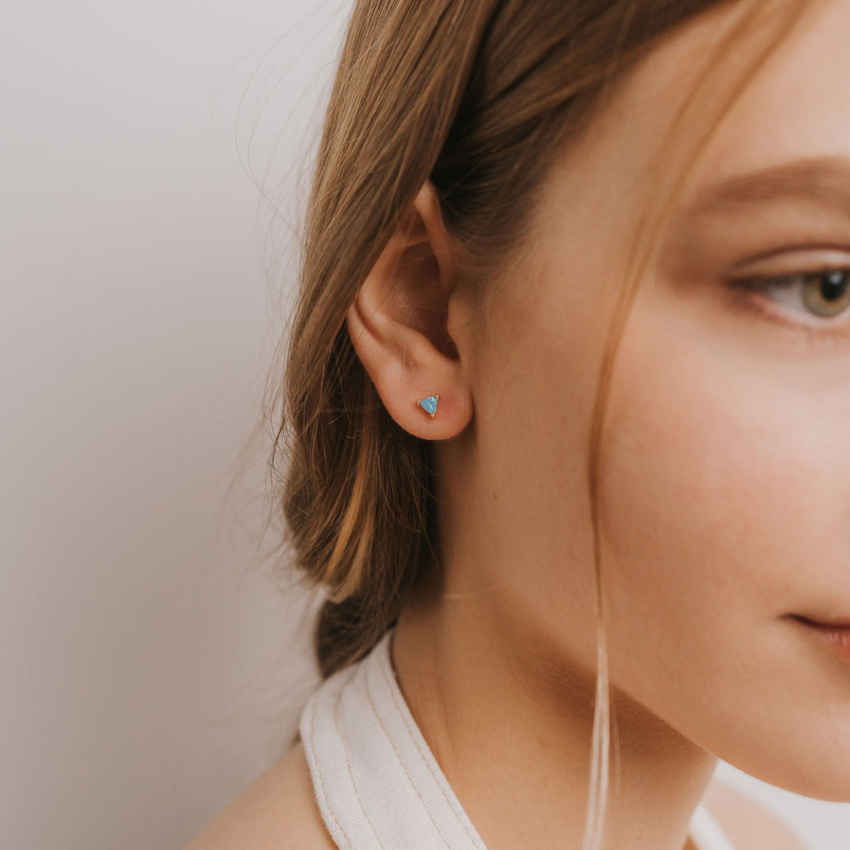 Fire Opal Mini Gem Studs - JaxKelly