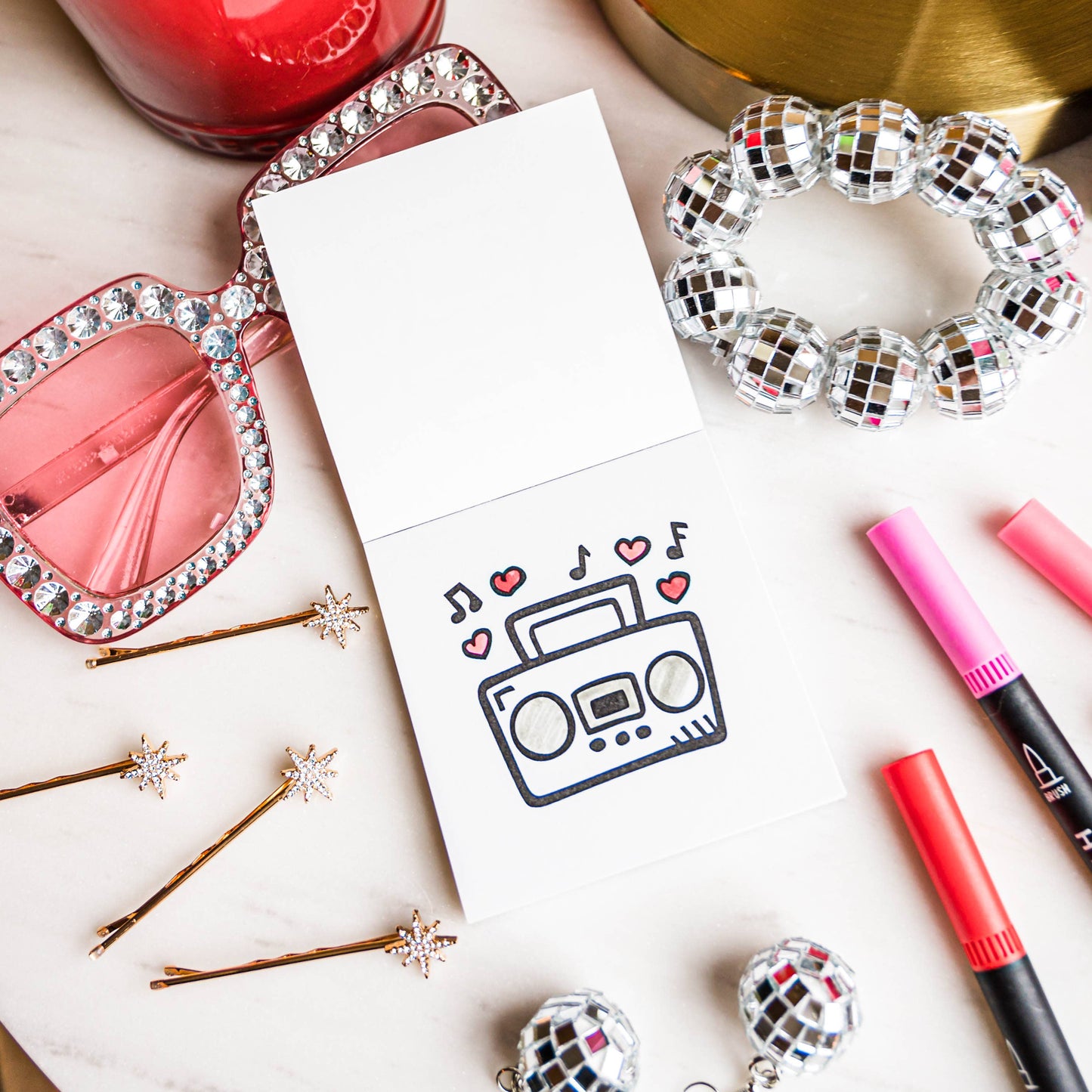 XOXO Mini Valentine Themed designs Coloring Book