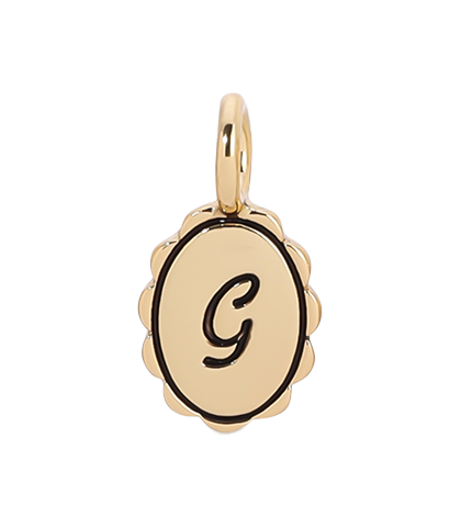 Scalloped Initial Charms