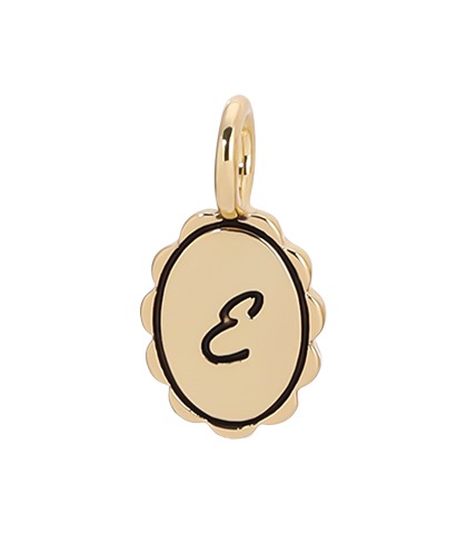Scalloped Initial Charms