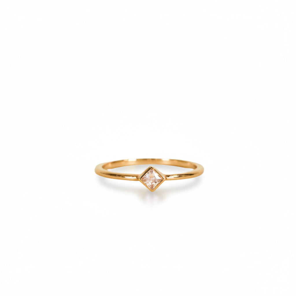Diamond Stud Ring - Champagne - JaxKelly
