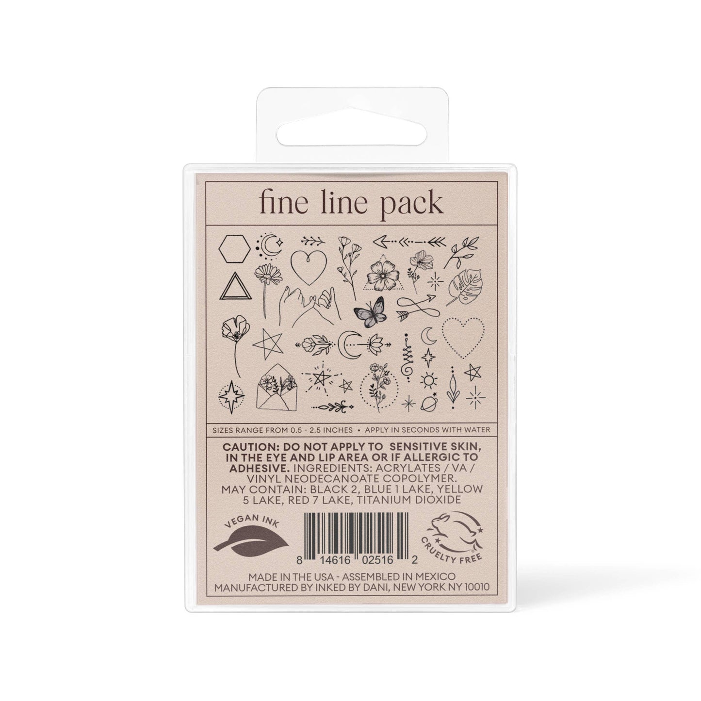 Fine Line Temporary Tattoo Pack - INKED by Dani