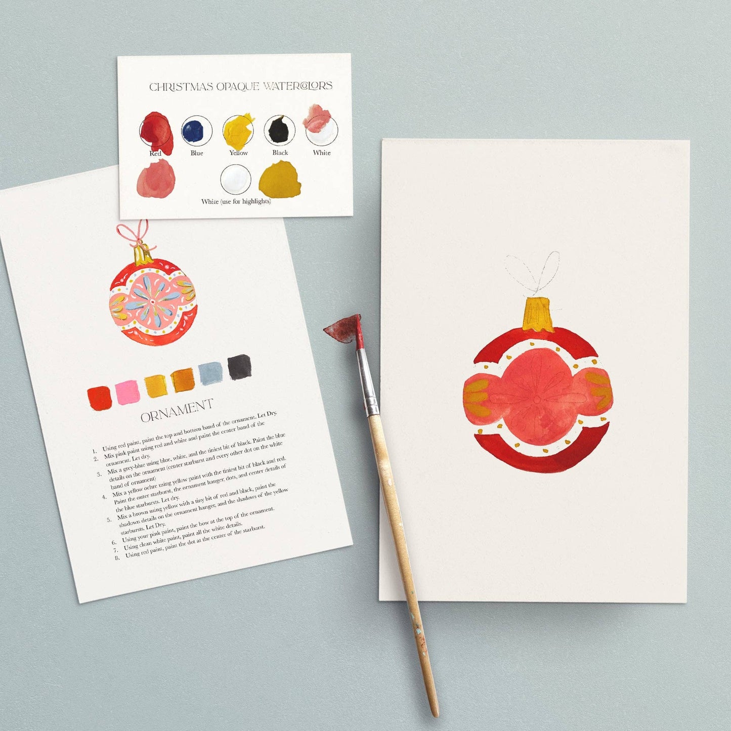 Antiquaria Watercolor Painting Kit: Christmas