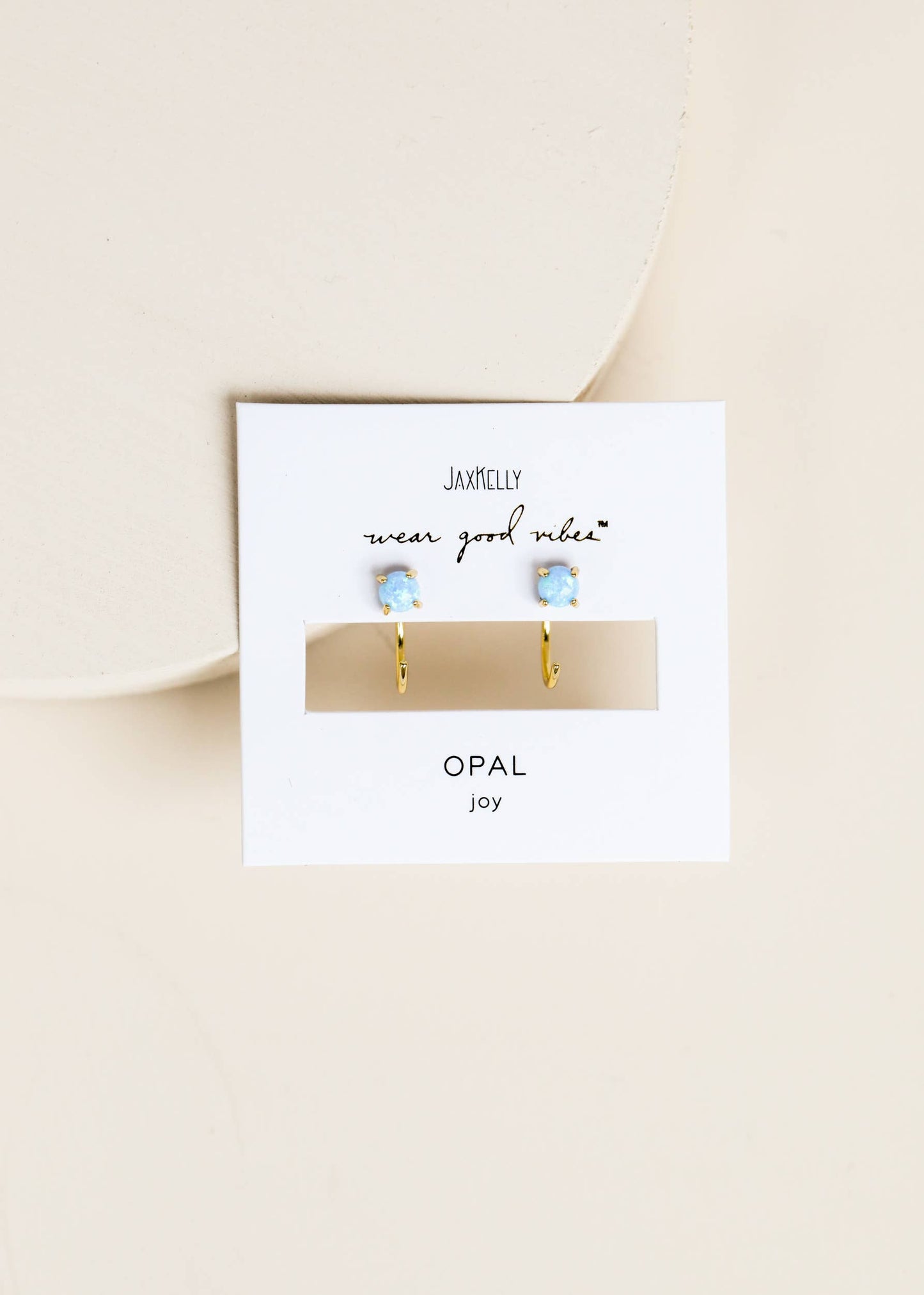 Fire Opal Huggies - Earrings