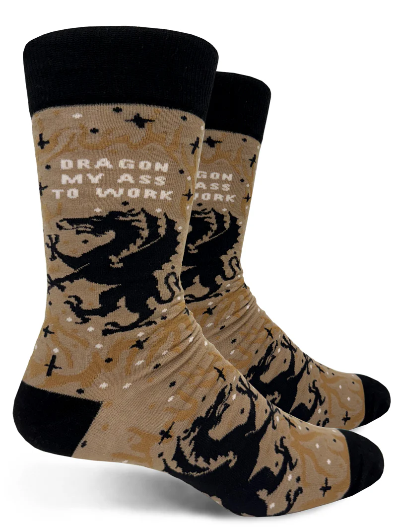 Dragon My Ass to Work Men’s Crew Socks