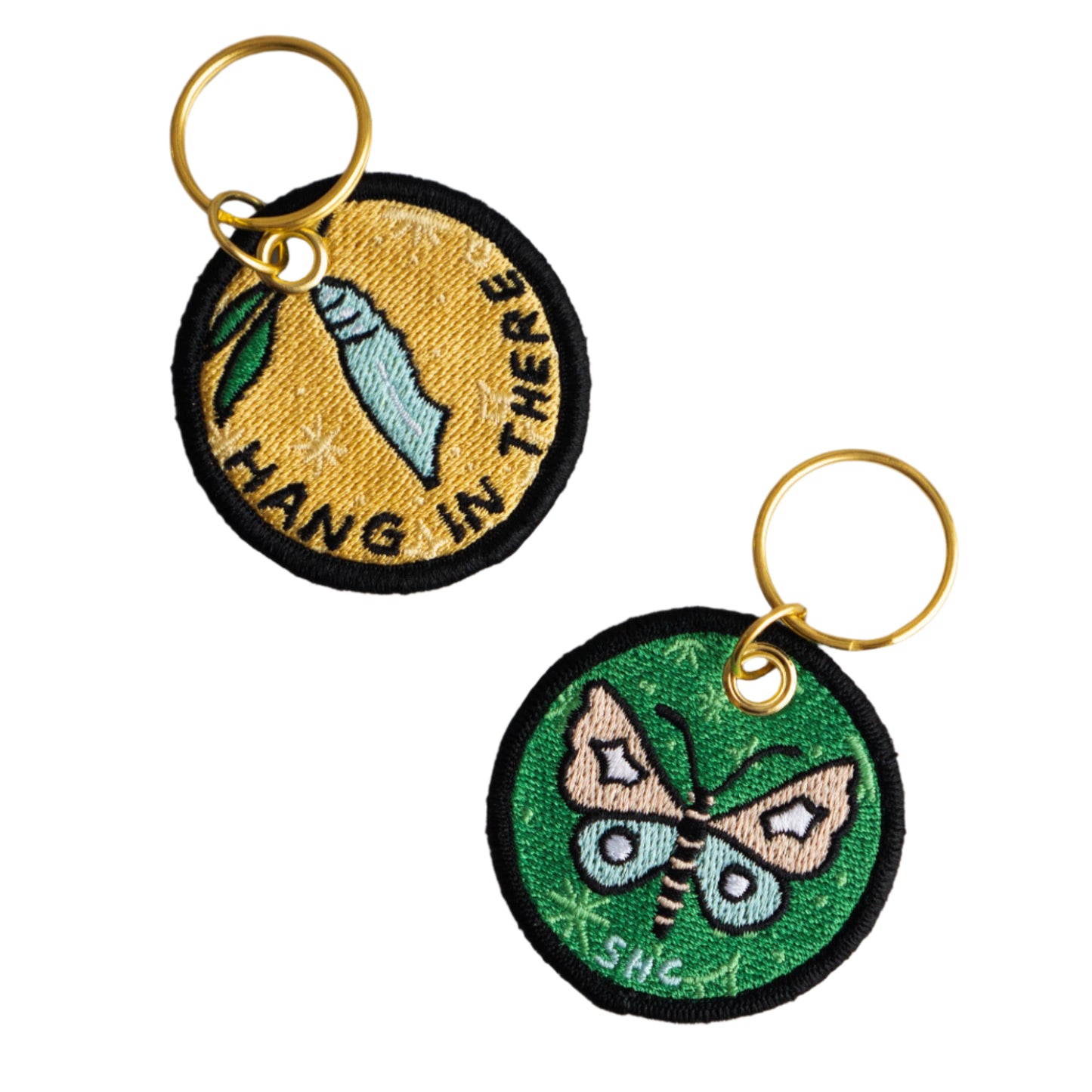Hang in There (Cocoon) - Embroidered Keychain