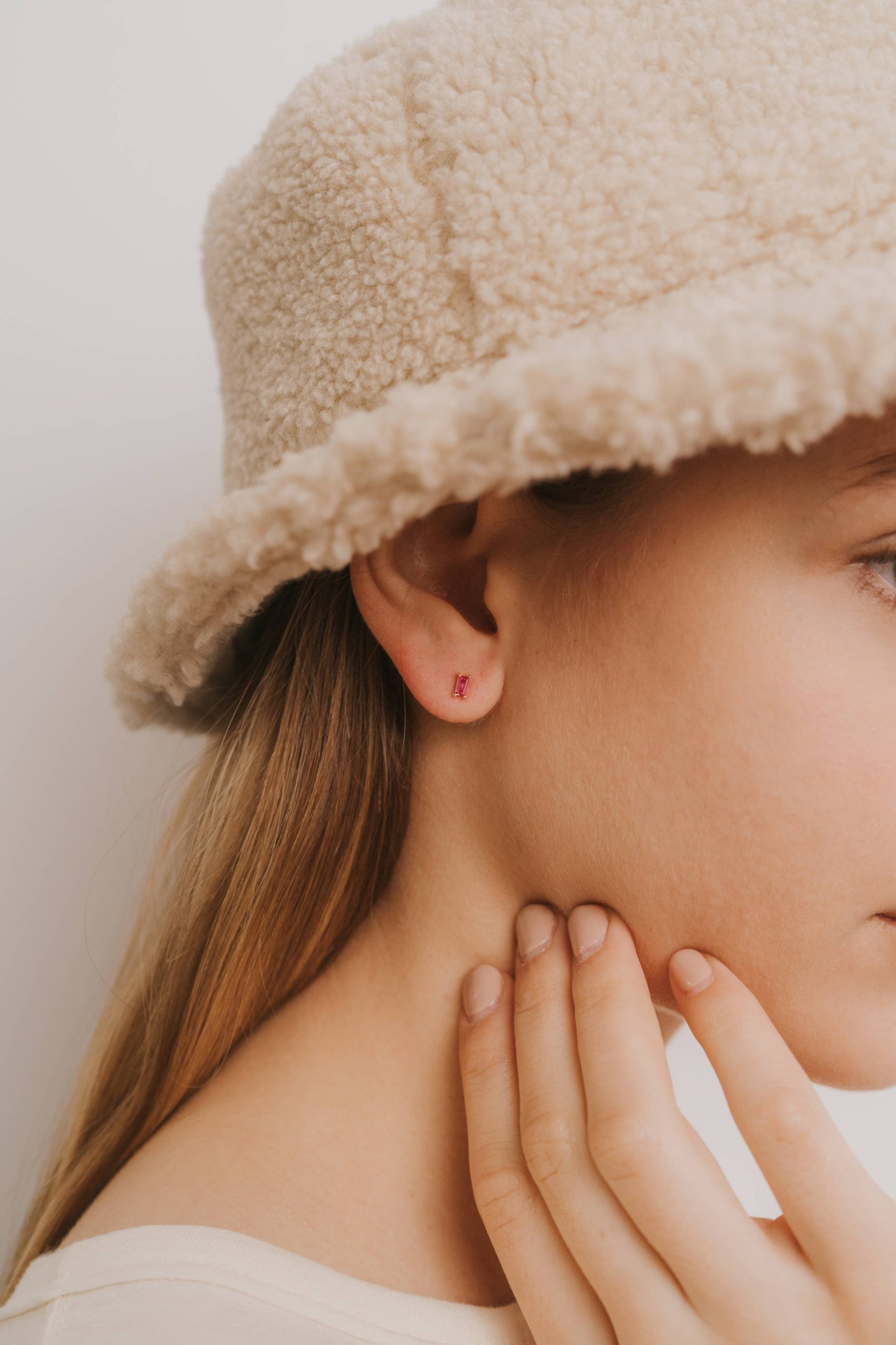 Baguette Earrings - Rose - JaxKelly