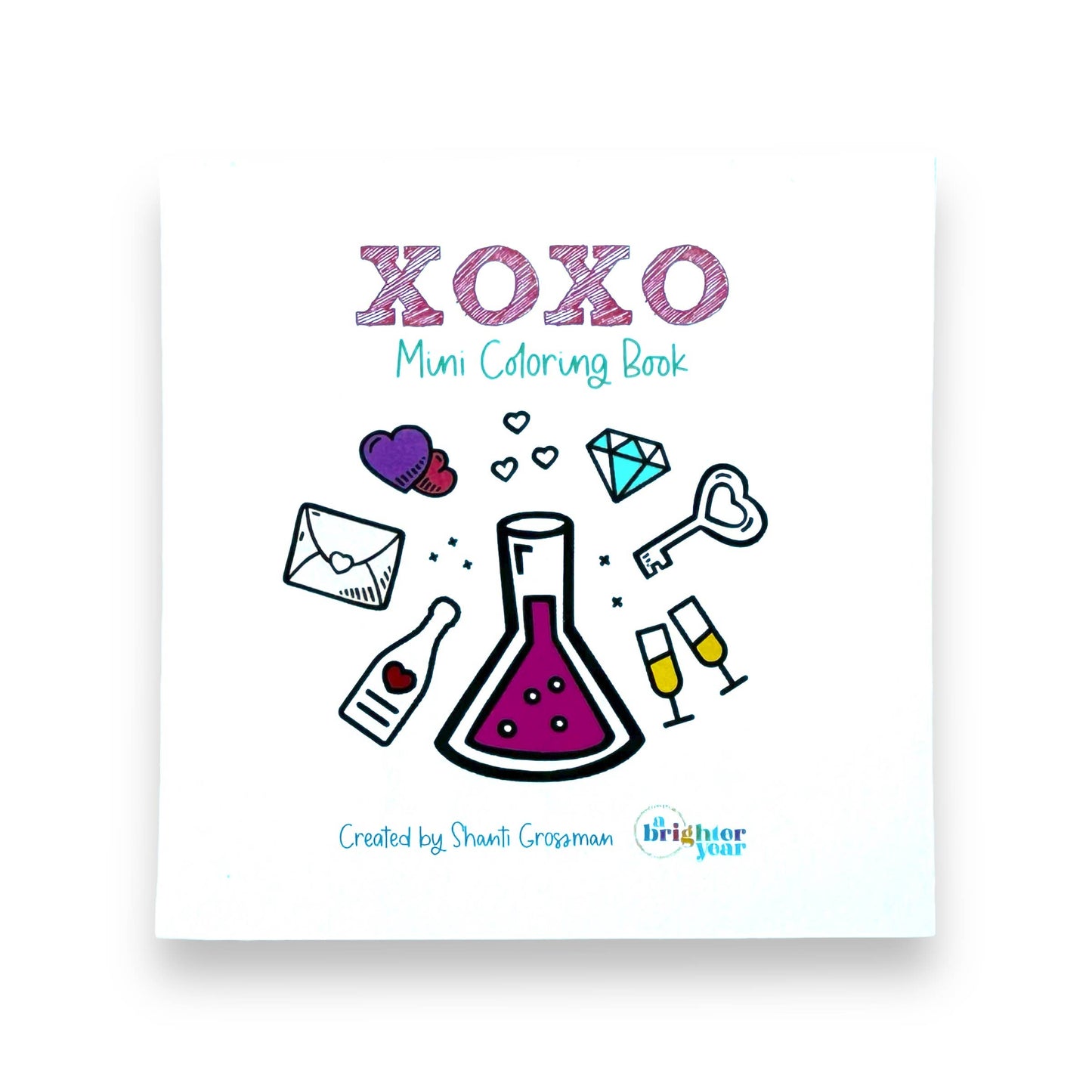 XOXO Mini Valentine Themed designs Coloring Book