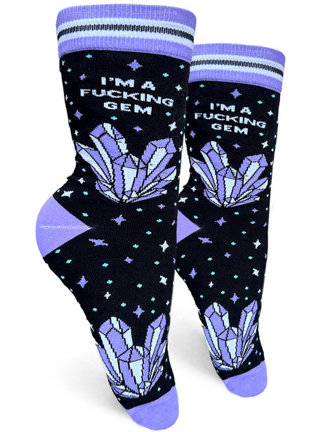 I’m A Fucking Gem Women’s Crew Socks