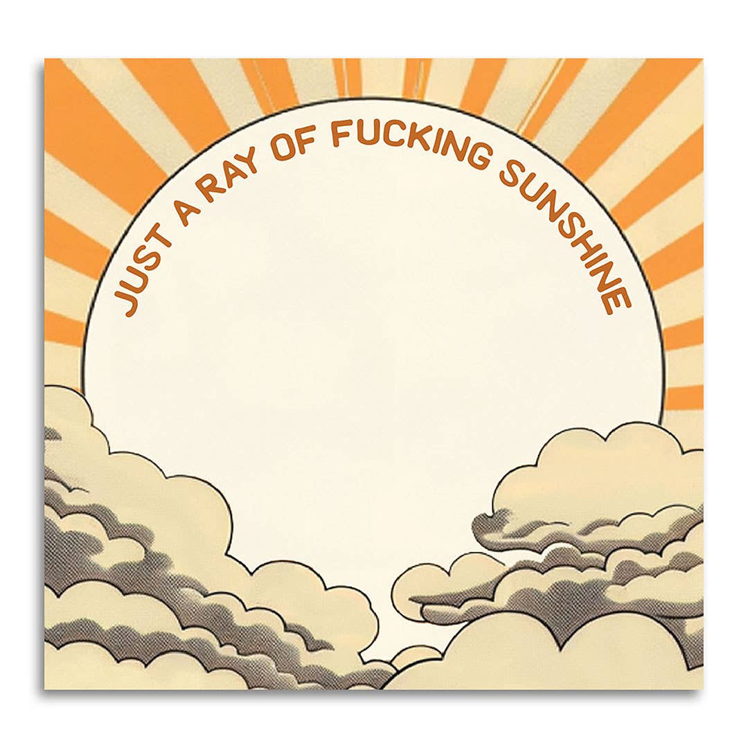 Ray of Sunshine - Funny Sarcastic Sticky Note Pad