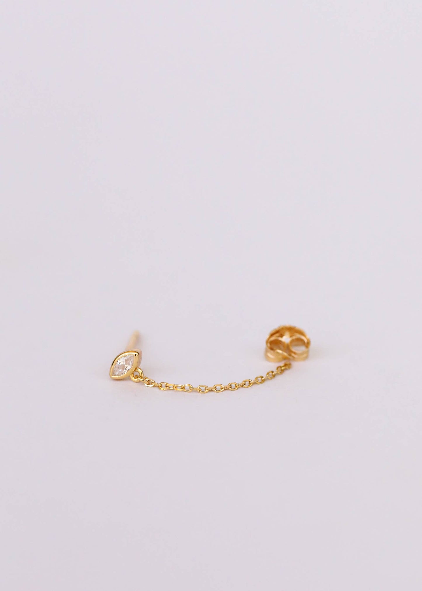 Stud Chain Huggie Earrings