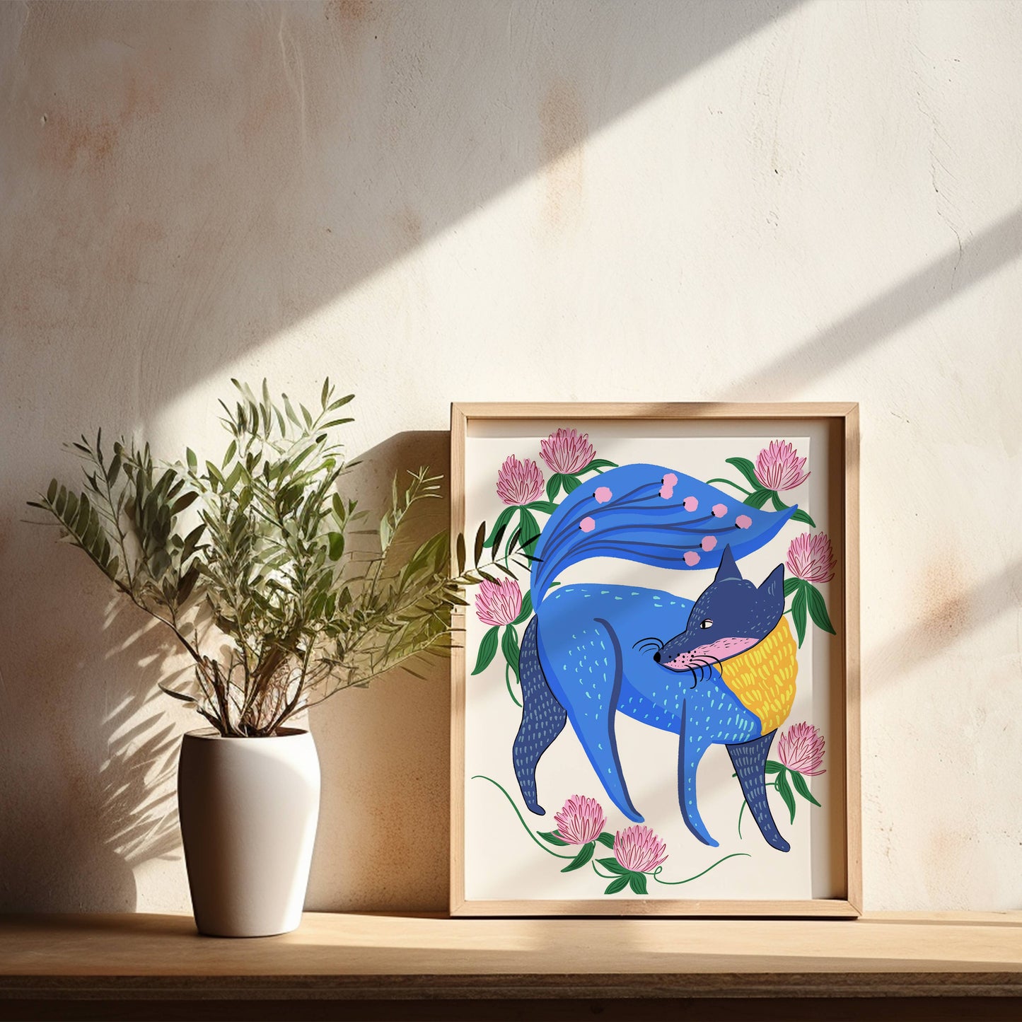 Fox & Clover 8x 10 Giclée Art Print - Tara Reed