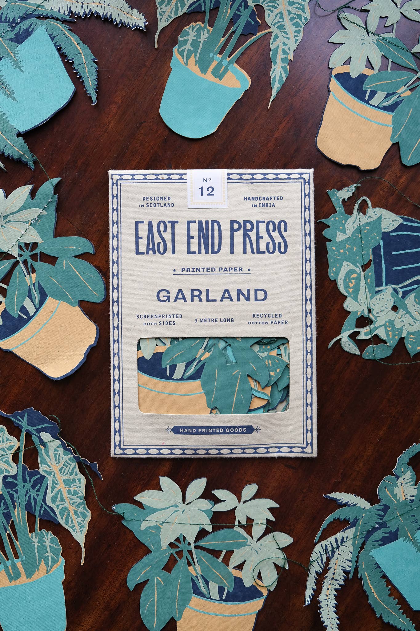 Houseplants Sewn Garland - Screen Printed by Hand