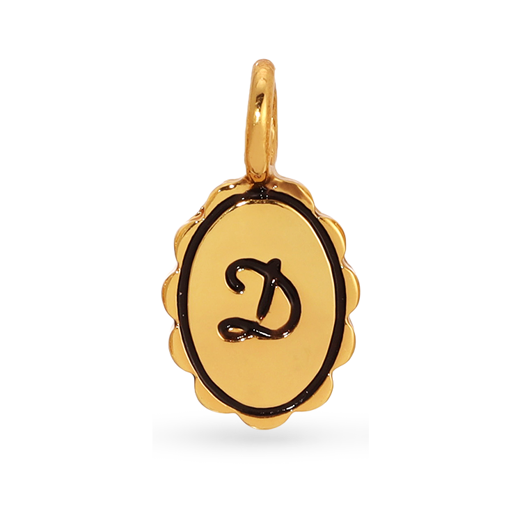 Scalloped Initial Charms