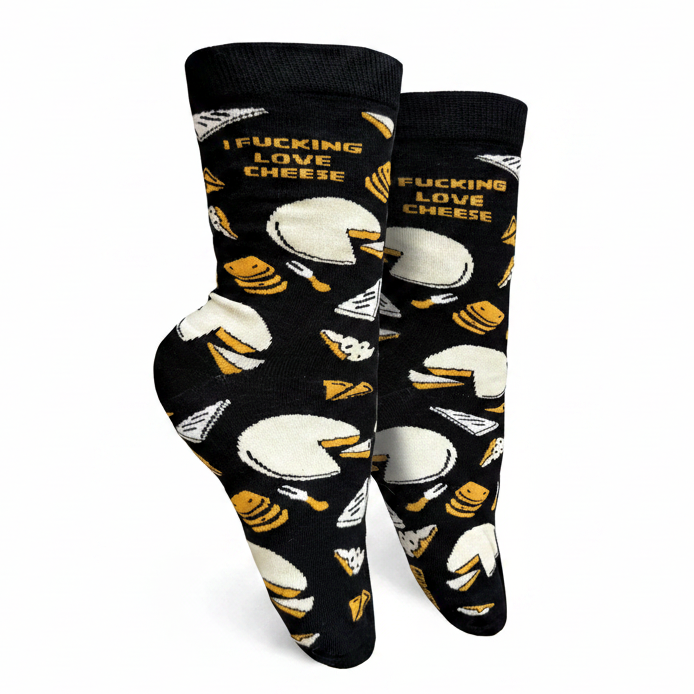 I Fucking Love Cheese Women’s Crew Socks