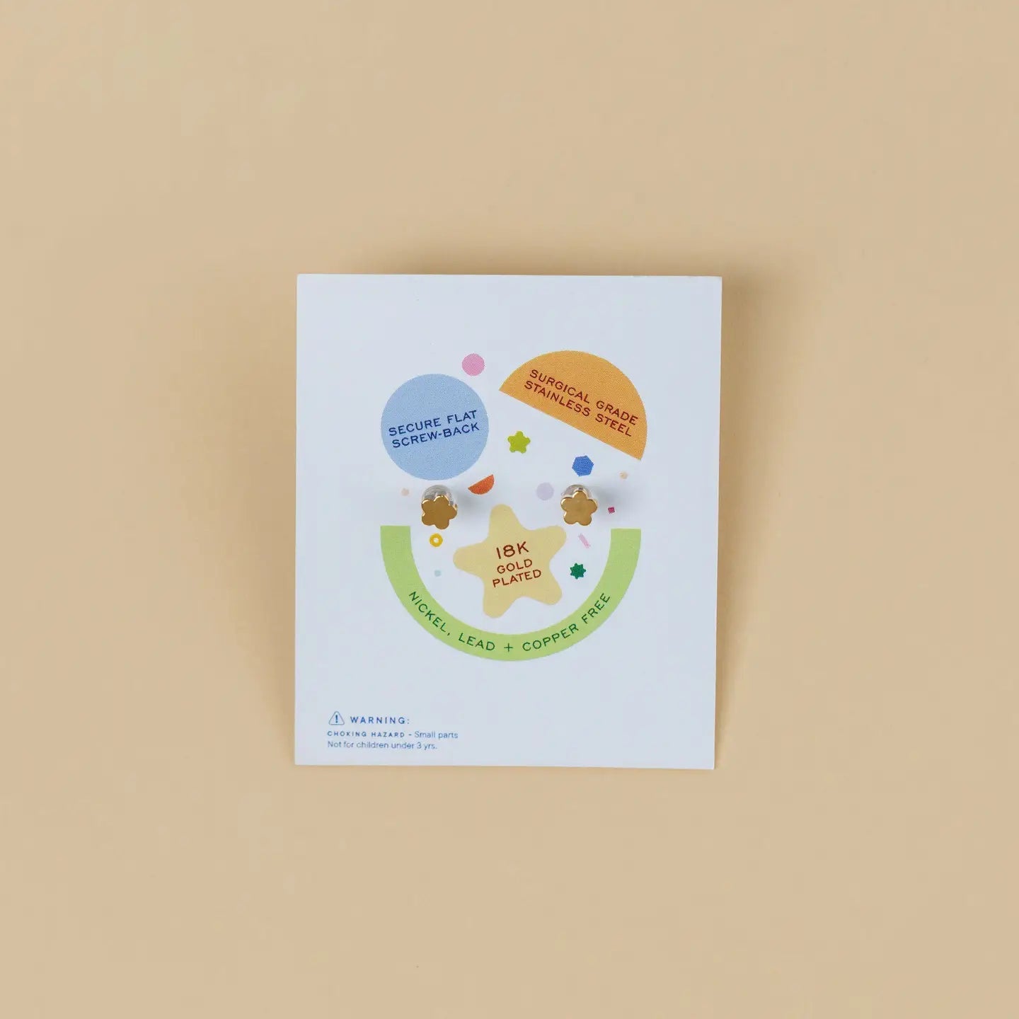 Enamel Flat Back Kids Earrings - Bookworm - JaxKelly