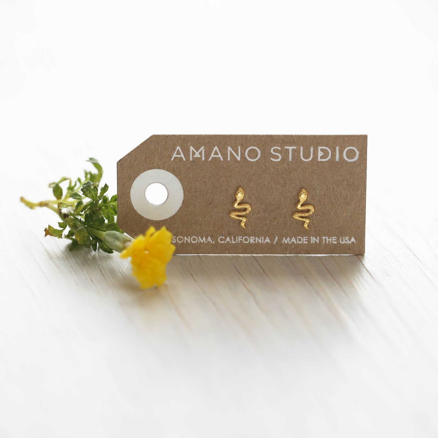 Teeny Tiny Serpent Studs - Amano Studio