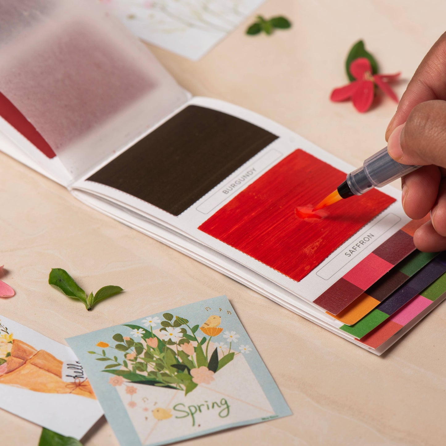 Spring Colorsheets - 16 Handmade Watercolors