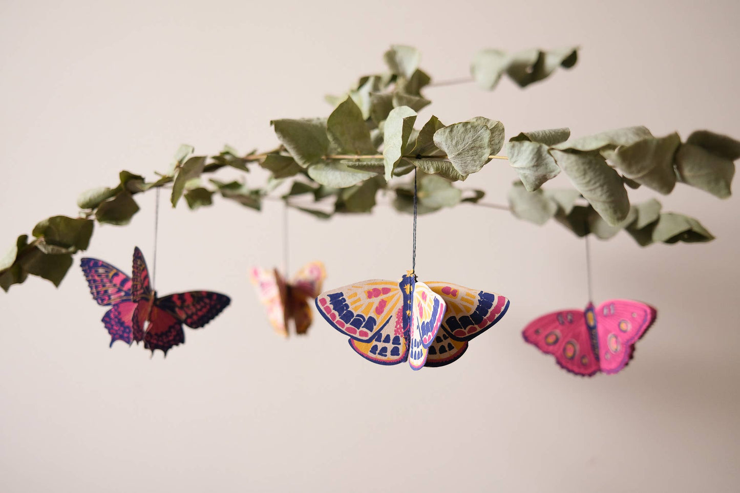 Butterflies Paper Ornaments - Screen Printed by Hand