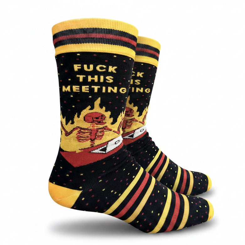 Fuck This Meeting Men’s Crew Socks