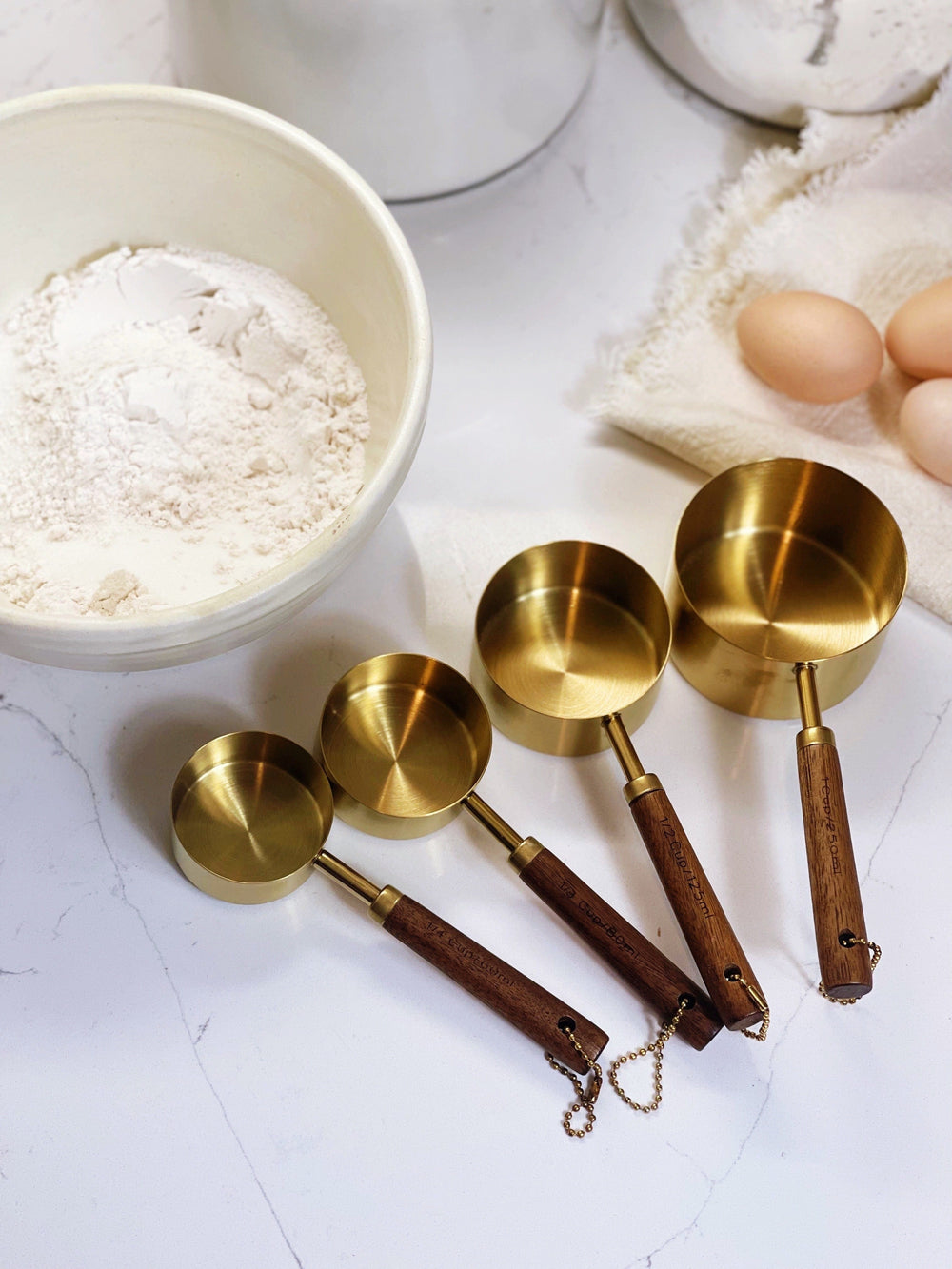 Gold Stainless Steel Measuring Cups Set - Wendi’s Good Things Market