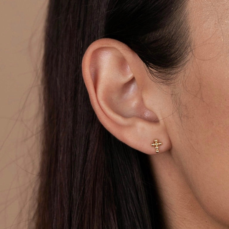 Stud Earrings - Cross - JaxKelly