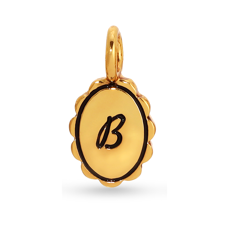 Scalloped Initial Charms