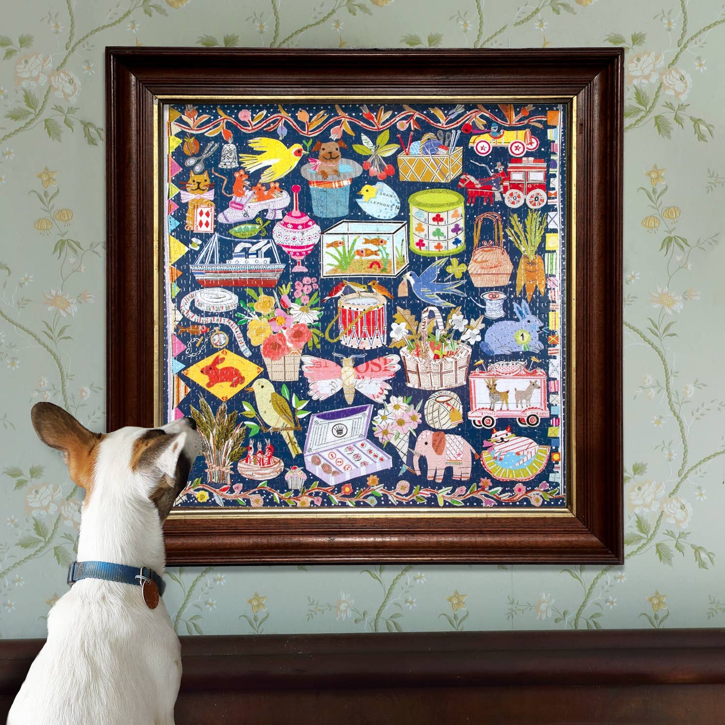 eeBoo - The Cat & The Yarn 1000 Sq Puzzle