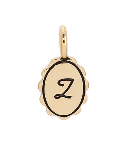 Scalloped Initial Charms