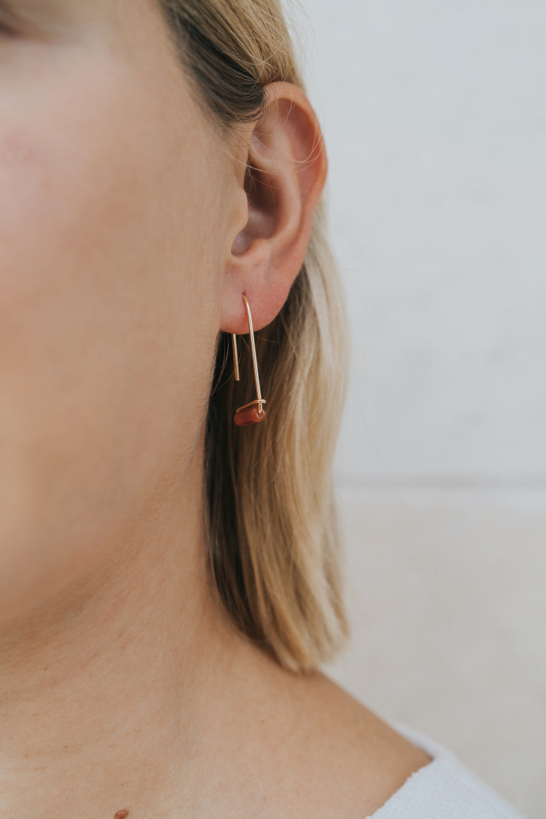 Drop Earrings - Carnelian Agate - JaxKelly