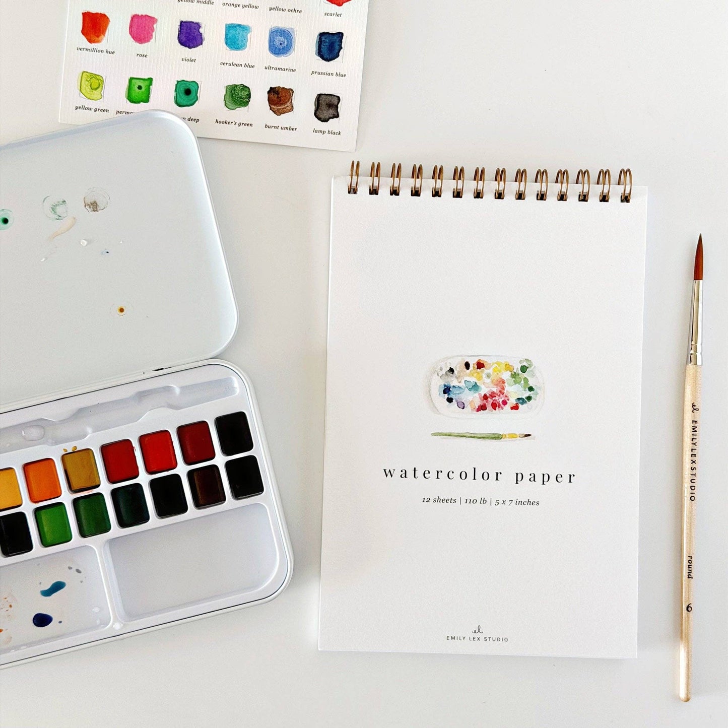 Spiral Watercolor Paper Pad - emily lex studio