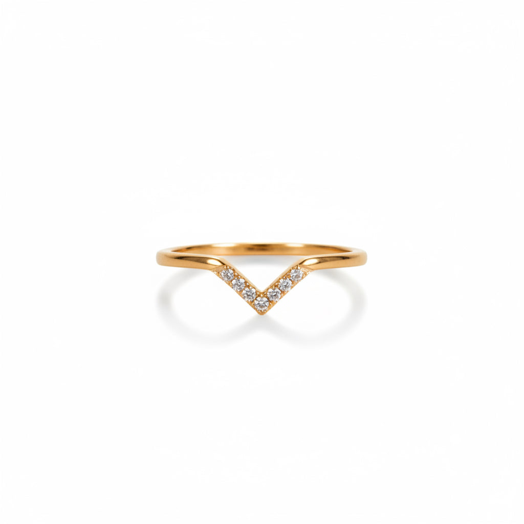 Lambda Ring - Aqua CZ - JaxKelly