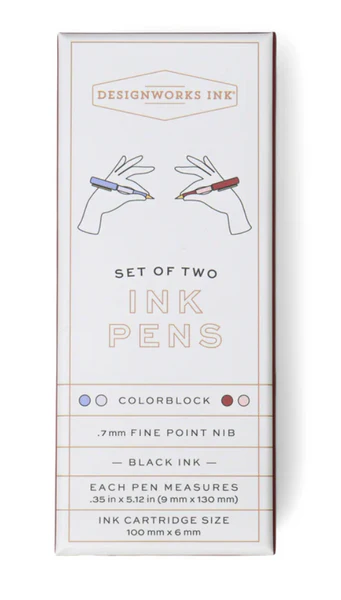 Color Block Pen Set - Lavender + Blush