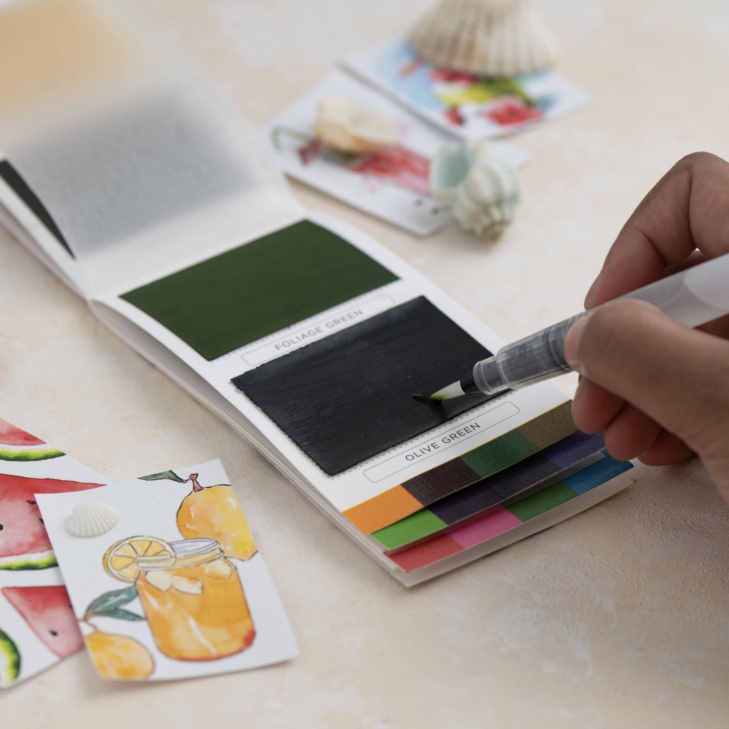 Spring Colorsheets - 16 Handmade Watercolors