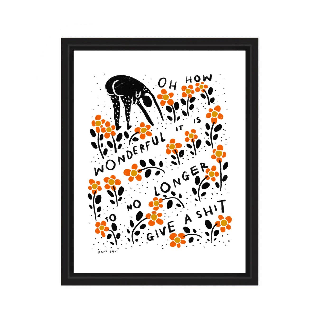 To Not Give a Shit 8.5x11 Art Print - RANI BAN CO