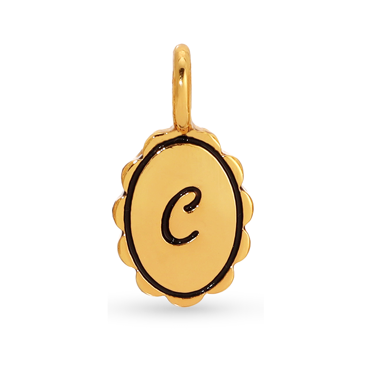 Scalloped Initial Charms