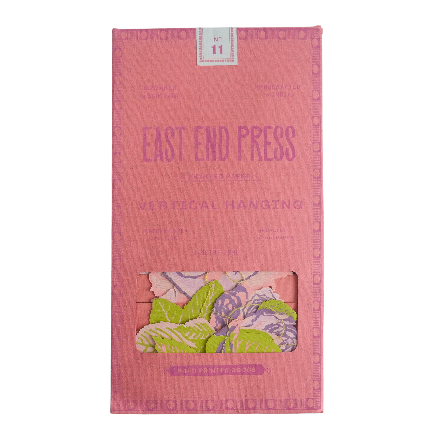 Rose Vertical Wall Hanging - Screen Printed by Hand