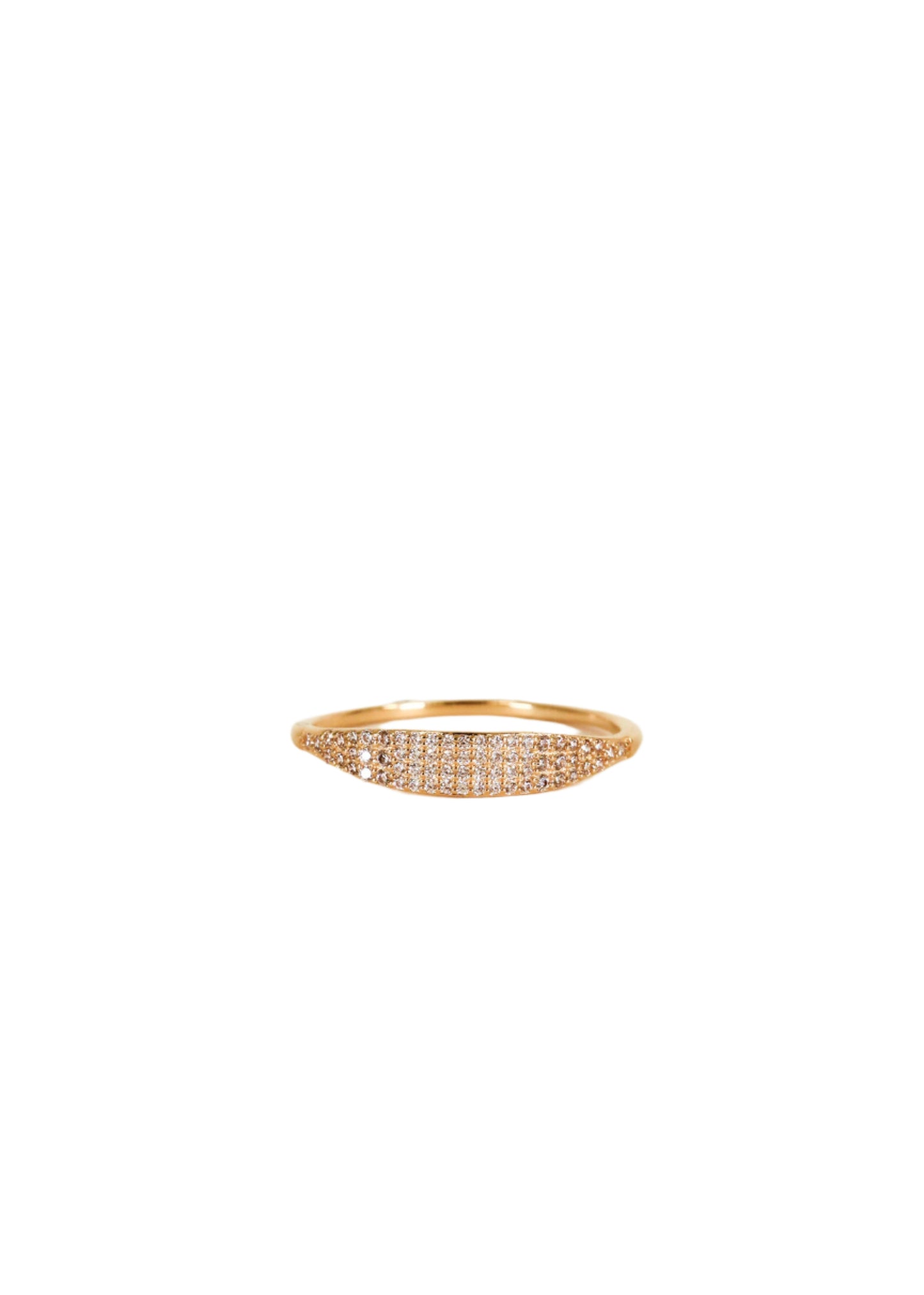 Ring - Tapered Pave - Champagne CZ