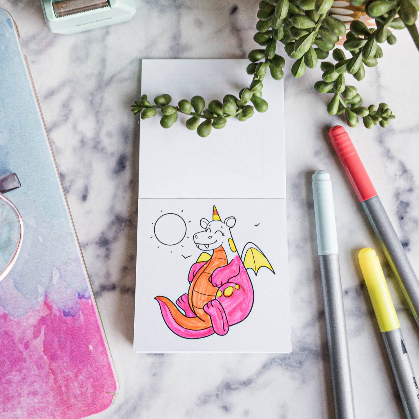 Dinos Dragons Diggers and Dogs Mini Coloring Book