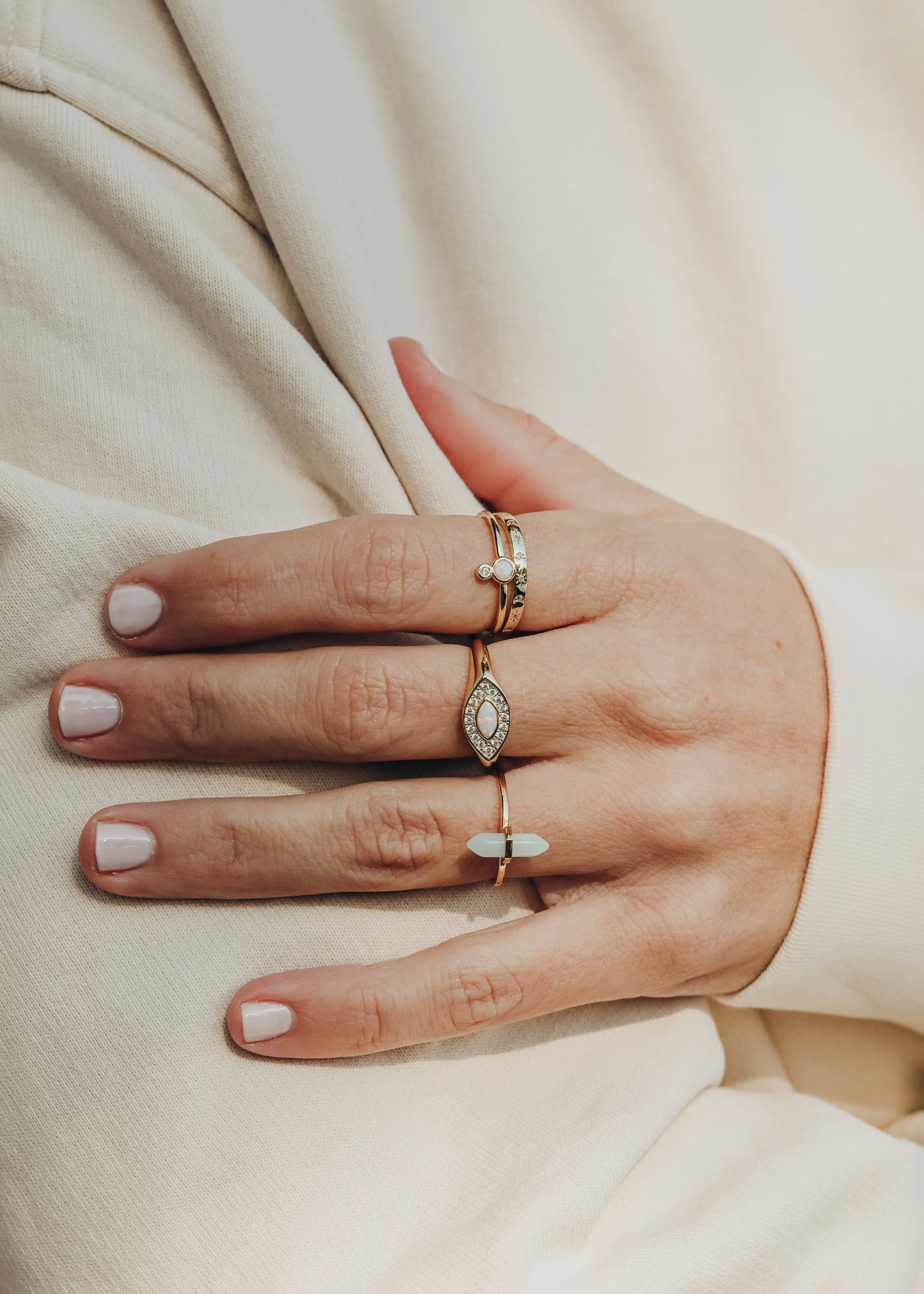 Amazonite Quartz Ring