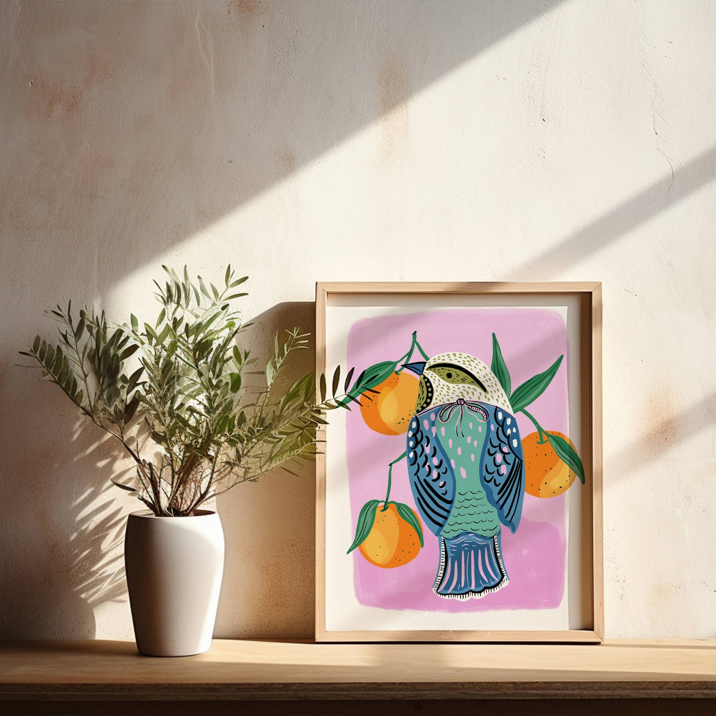 Bird with Clementines 8x10 Giclée Art Print - Tara Reed