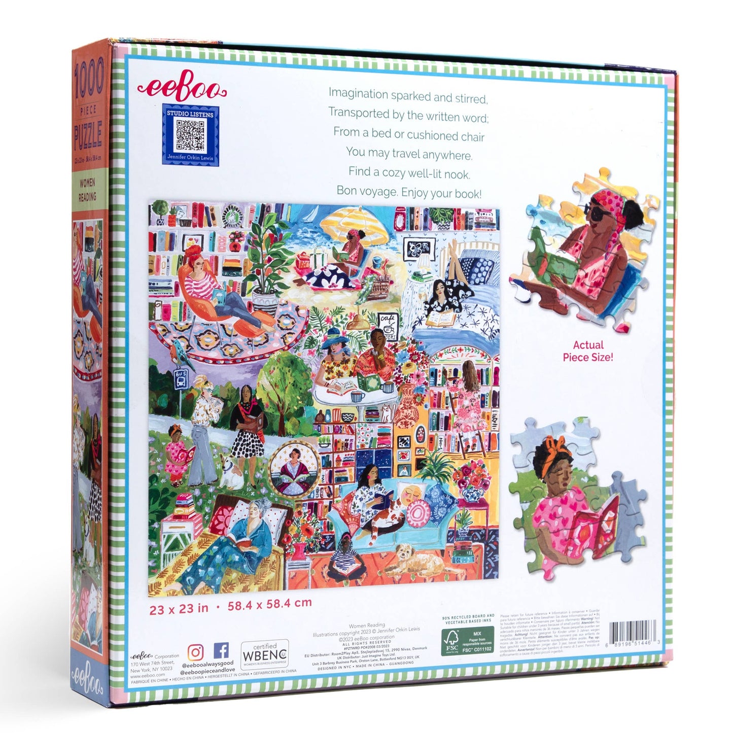 Women Reading 1000 Piece Square Puzzle