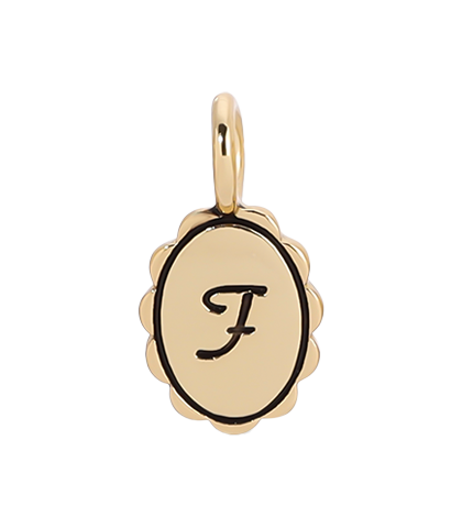 Scalloped Initial Charms